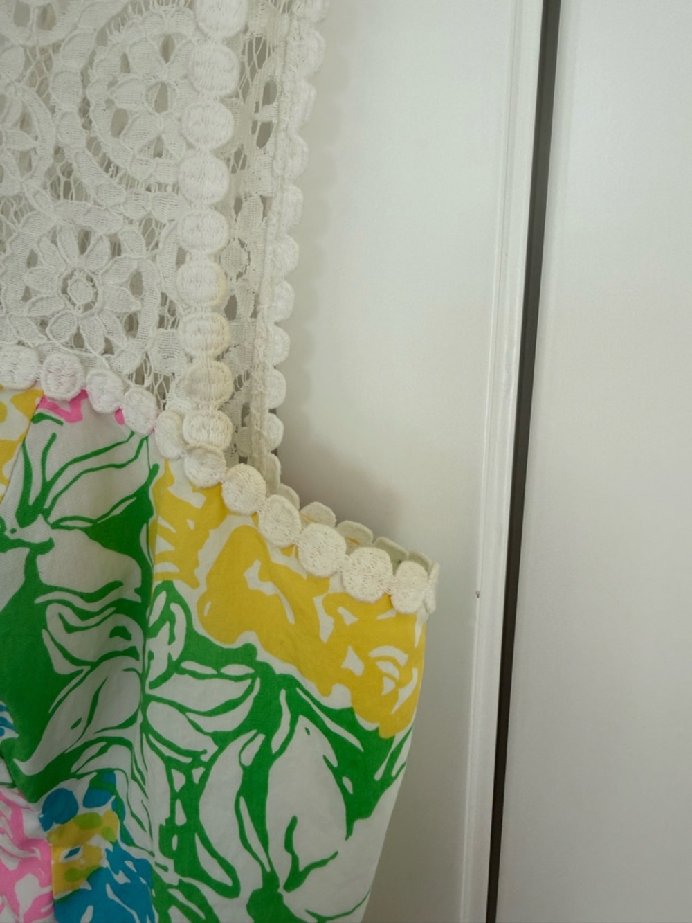 Lilly Pulitzer Pastel Floral Crochet-Yoke Dress - Picture 10 of 10